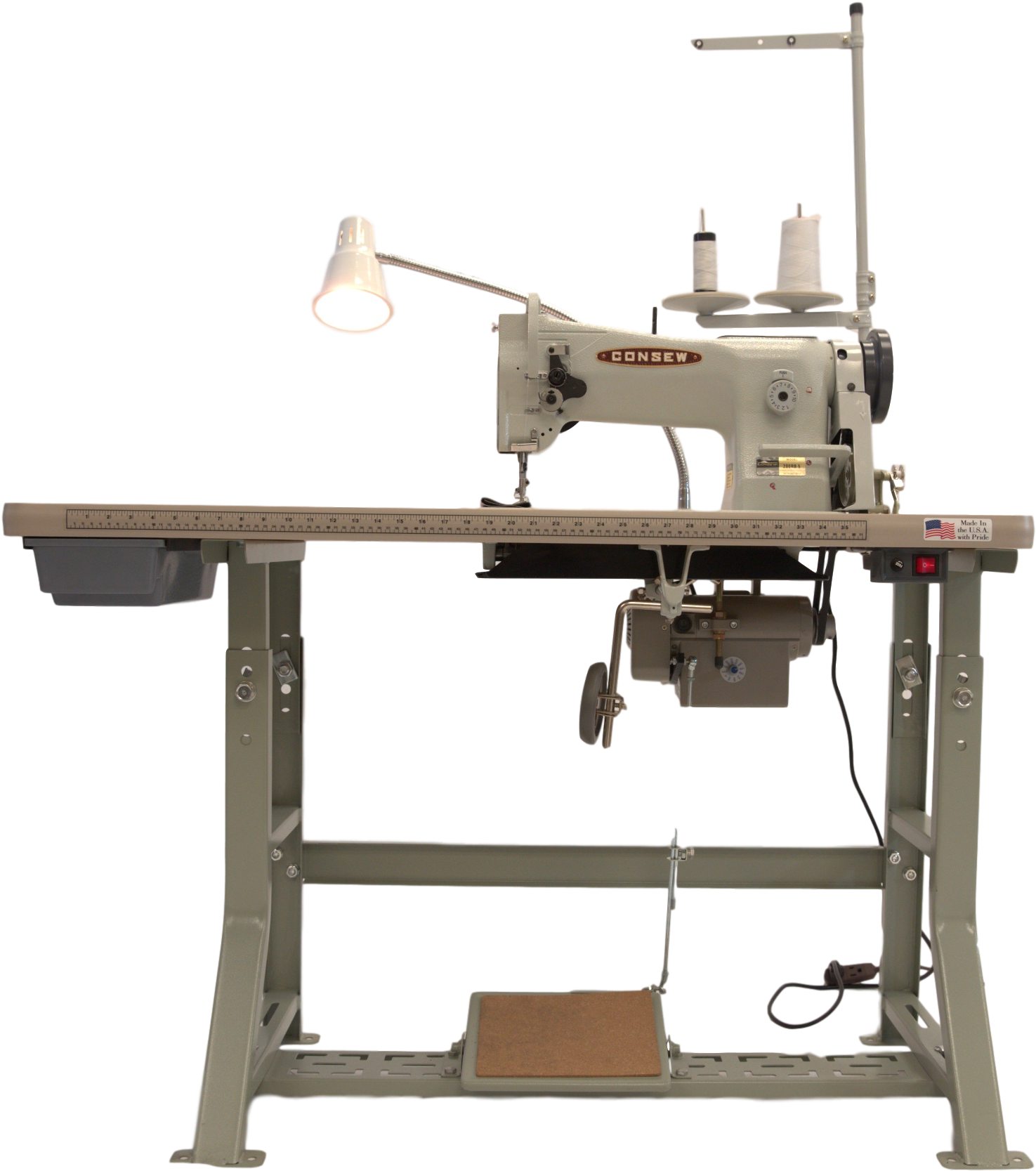 Antique Treadle Sewing Machine With Ornate Cast Iron Table PNG Product Photo