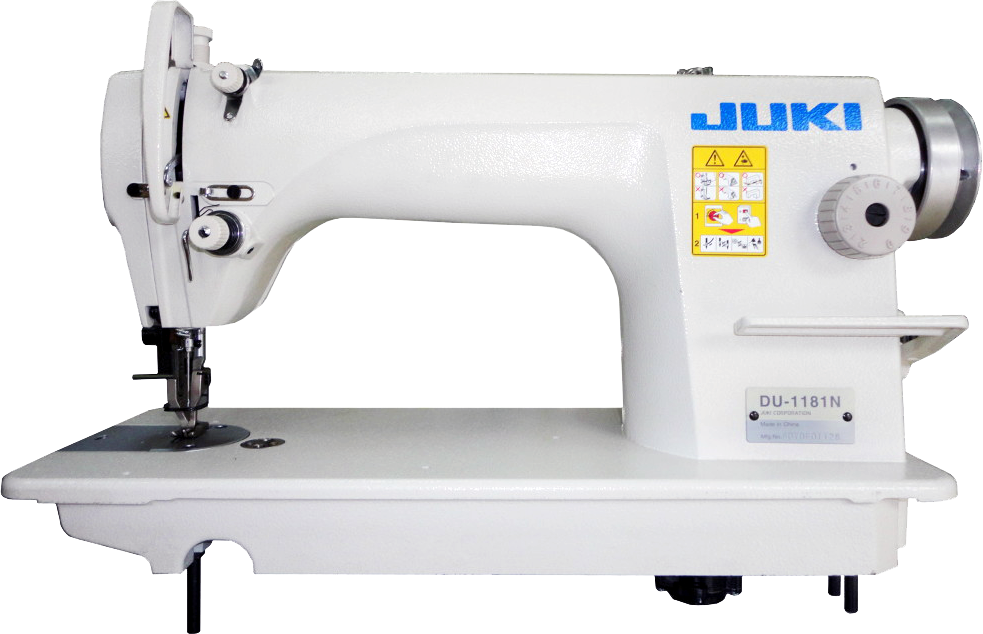 White Juki Industrial Sewing Machine With Large Needle Plate PNG Product Photo
