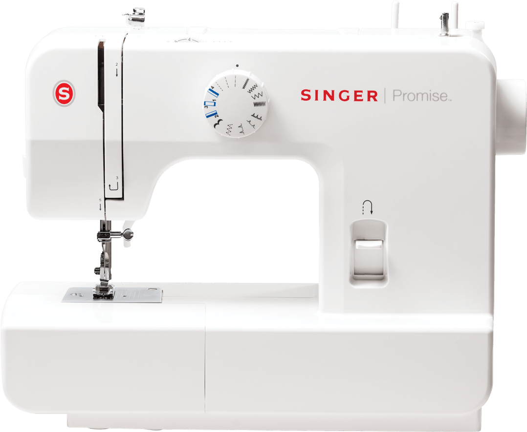 White Singer Promise Home Sewing Machine With Stitch Selector PNG Product Photo