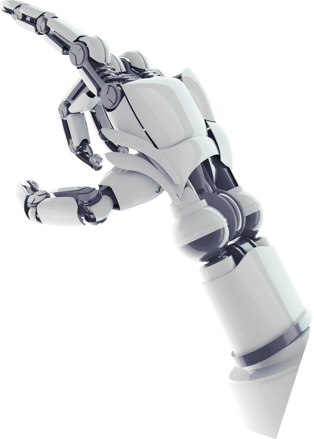 Detailed Robotic Hand And Mechanical Arm Reaching Forward PNG Product Image