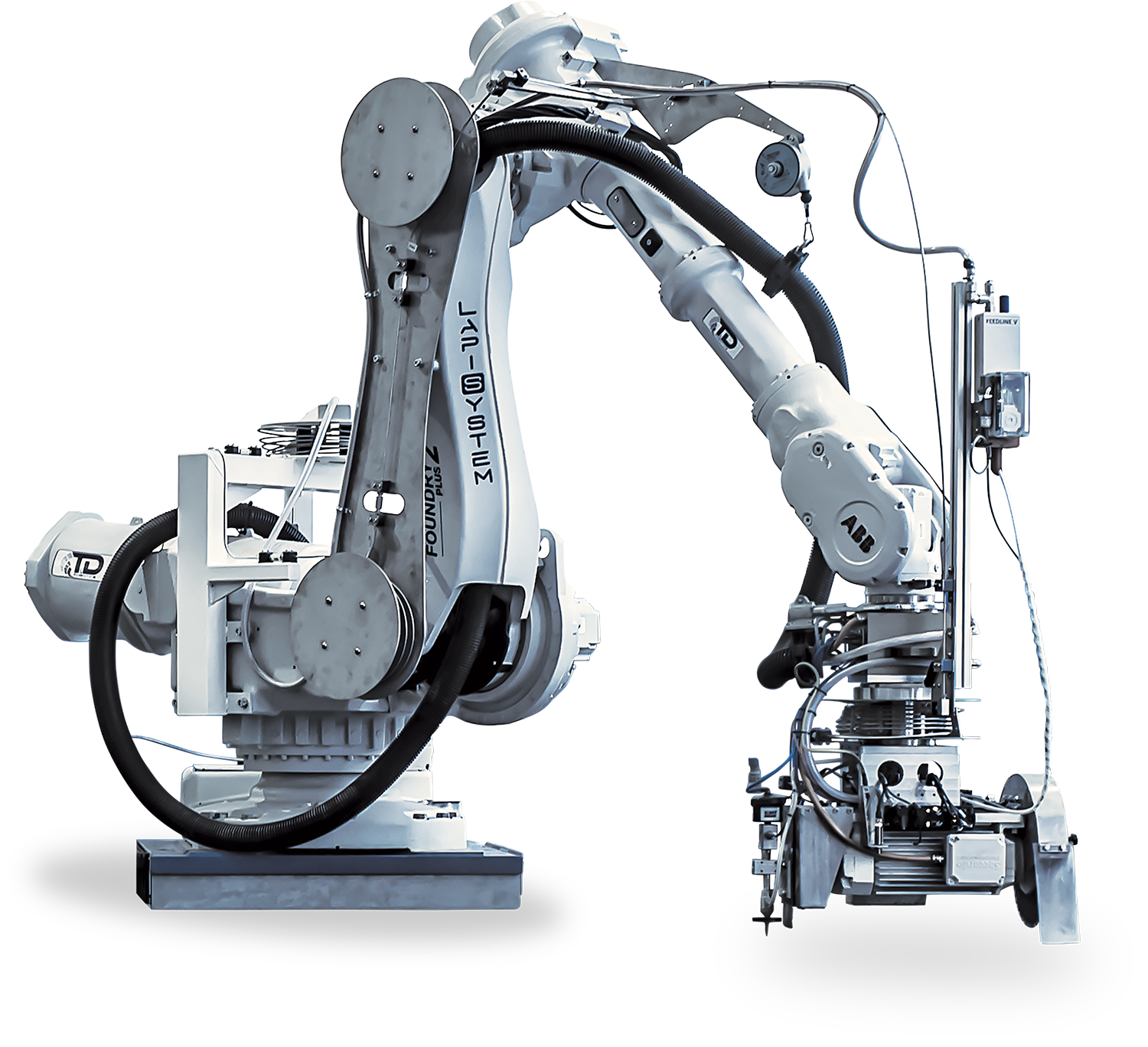 Large Industrial Robotic Arms And Precision Assembly Equipment PNG Photo