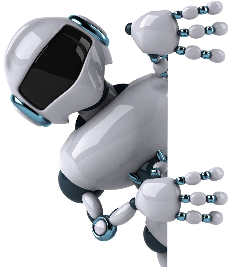 White Multi Arm Medical Robot With Large Black Face Screen PNG Image