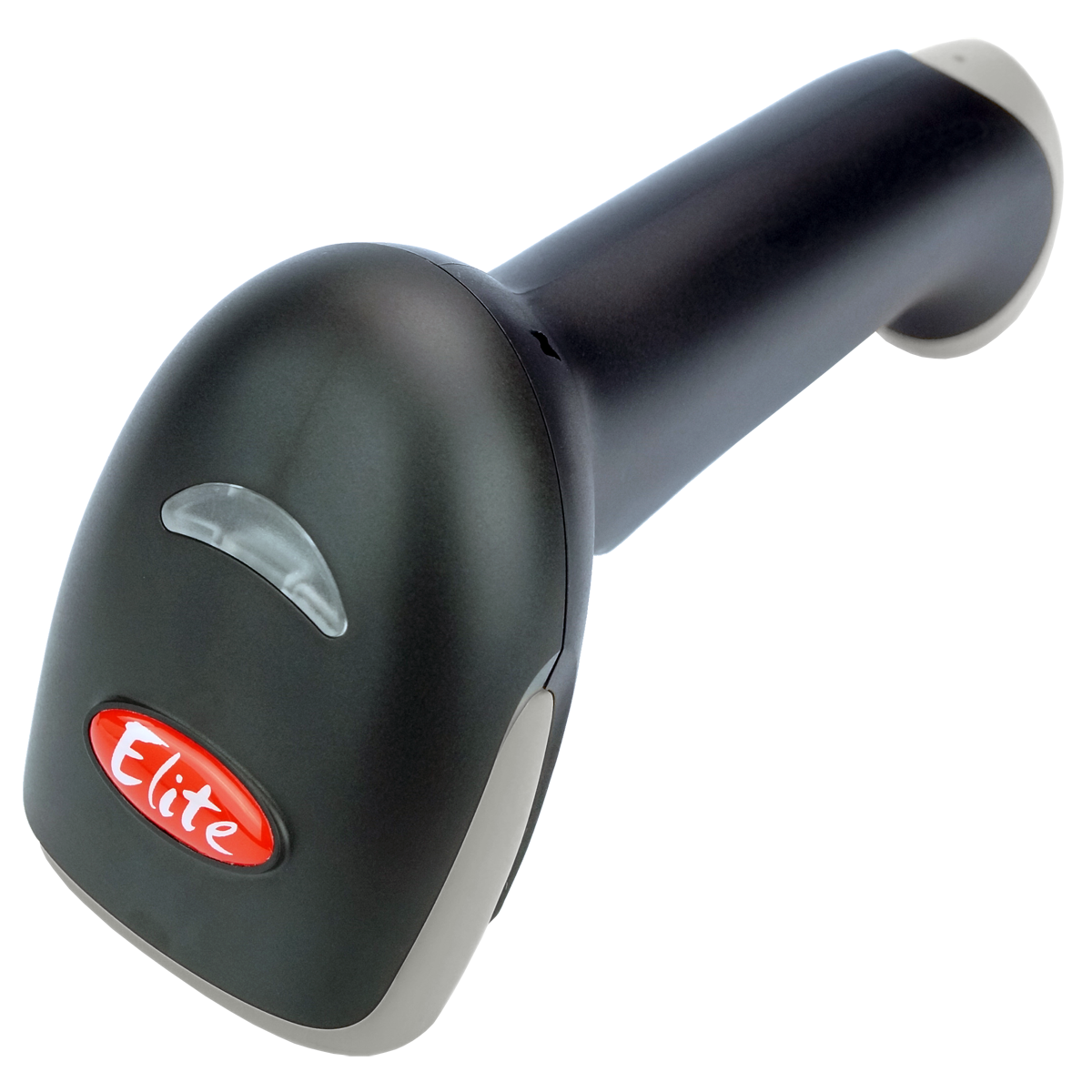 Black Elite Handheld Barcode Scanner With Red Trigger PNG Product Image