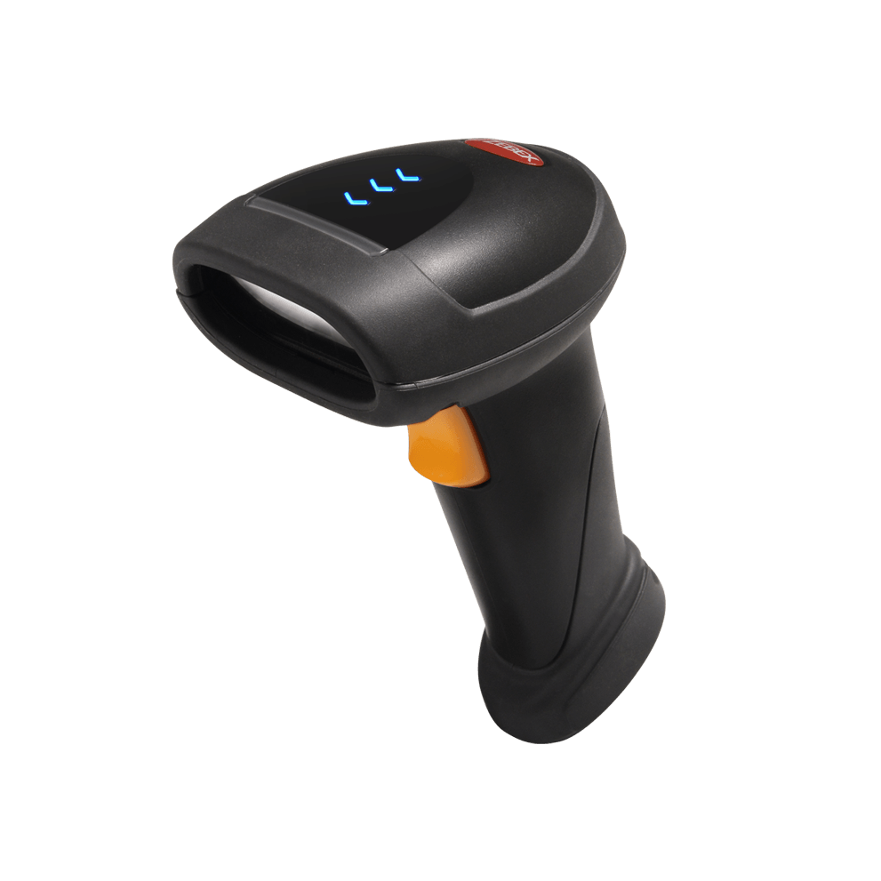 Black Wireless Barcode Scanner With Trigger And Long Handle PNG Image