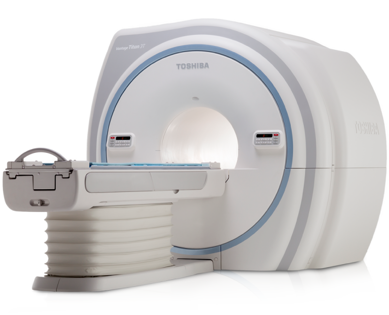 Large White MRI Scanner With Patient Table And Circular Bore PNG Image