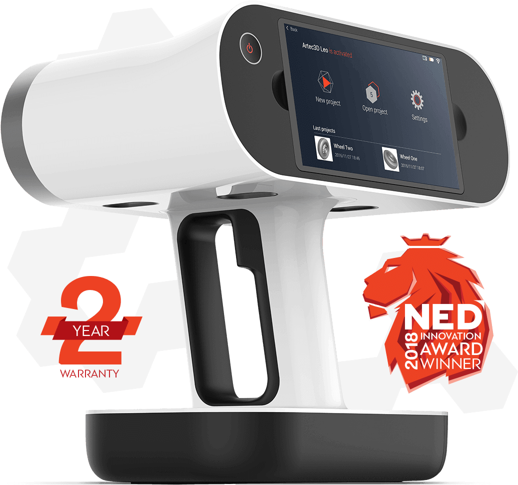 Desktop Barcode Reader Device With Display And Charging Stand PNG Image