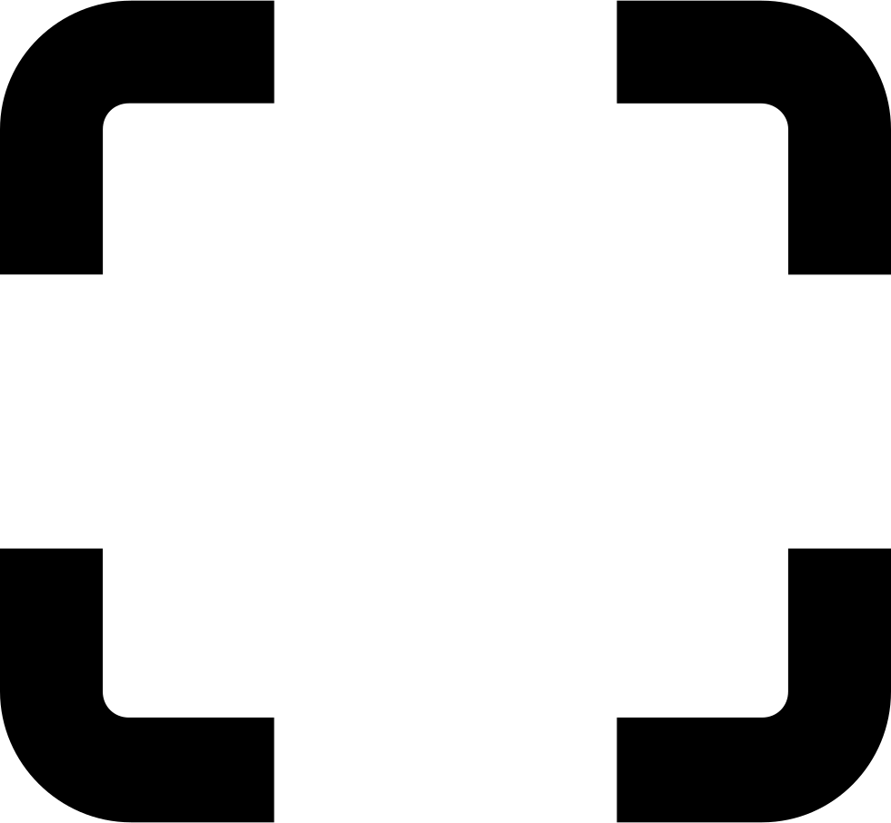 Square QR Scanning Target Bracket Symbol Transparent PNG Graphic