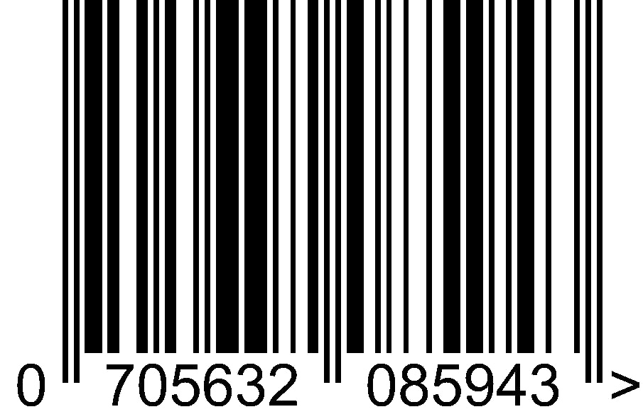 Vertical Black Barcode Lines With Number Sequence PNG Graphic