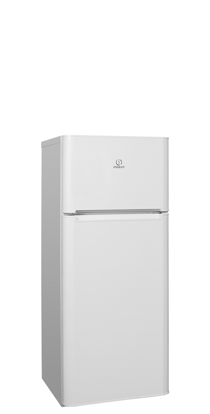 Compact White Two Door Refrigerator With Top Freezer PNG Product Image