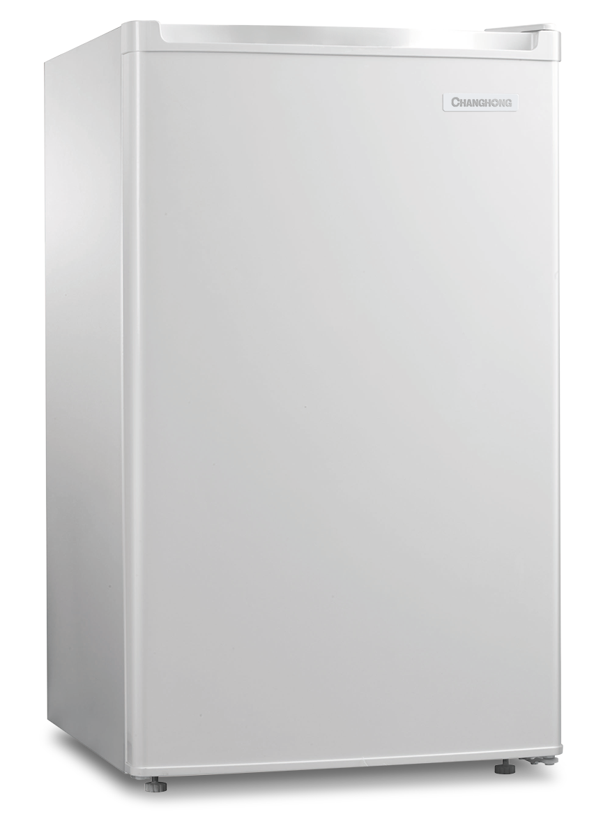 Plain White Upright Freezer With Single Door Isolated PNG Product Image
