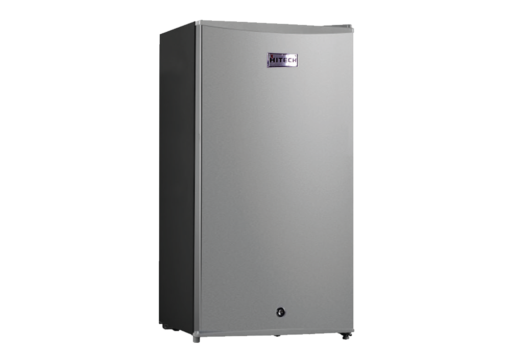 Tall Black Single Door Refrigerator With Minimal Modern Design PNG Photo