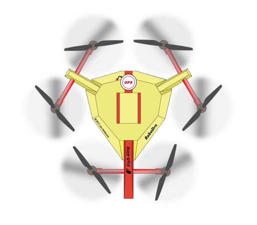 Color Coded Quadcopter Propeller Rotation Diagram With Numbered Motors PNG