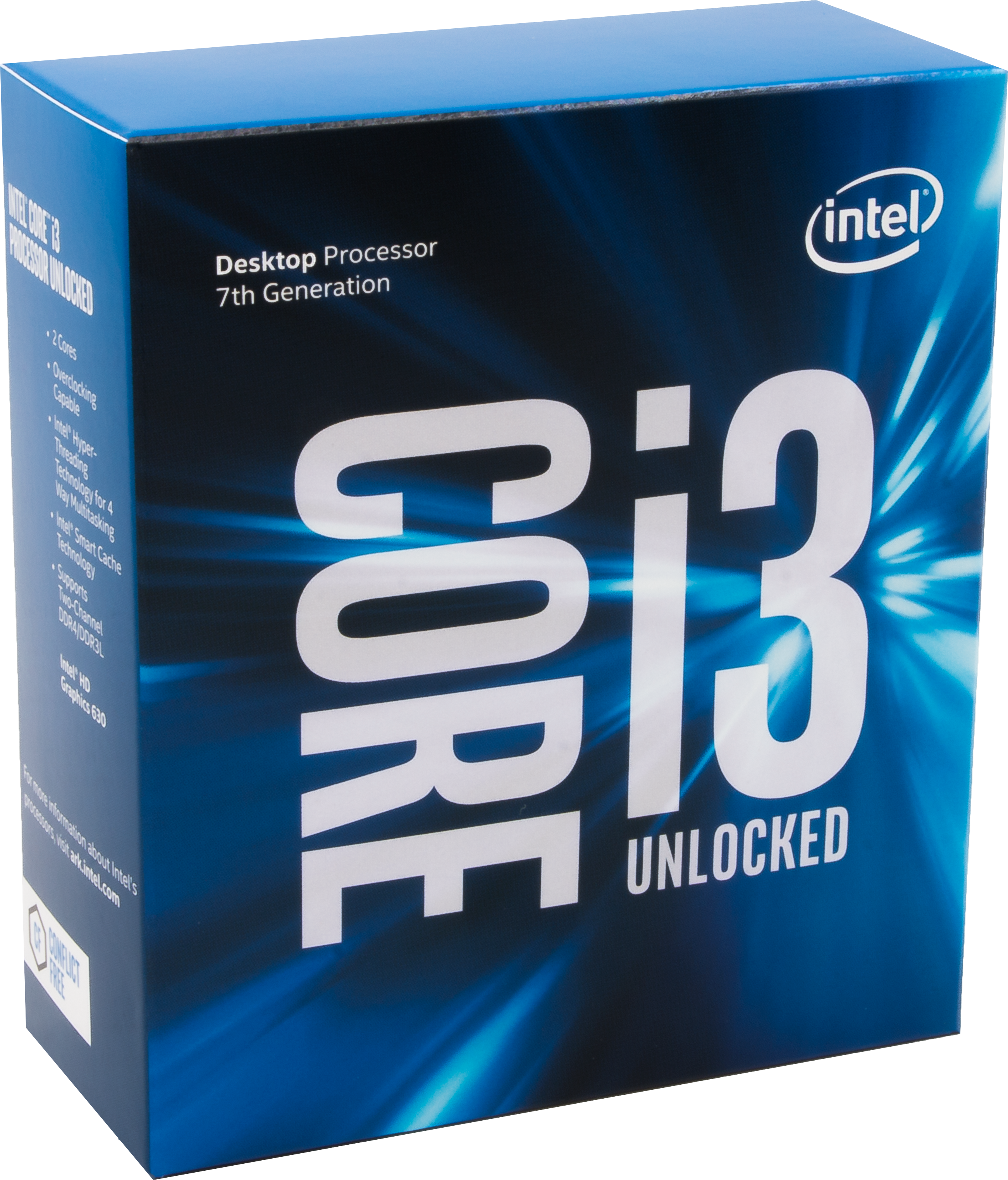 Intel Core I3 Unlocked Desktop Processor Retail Box PNG Product Image