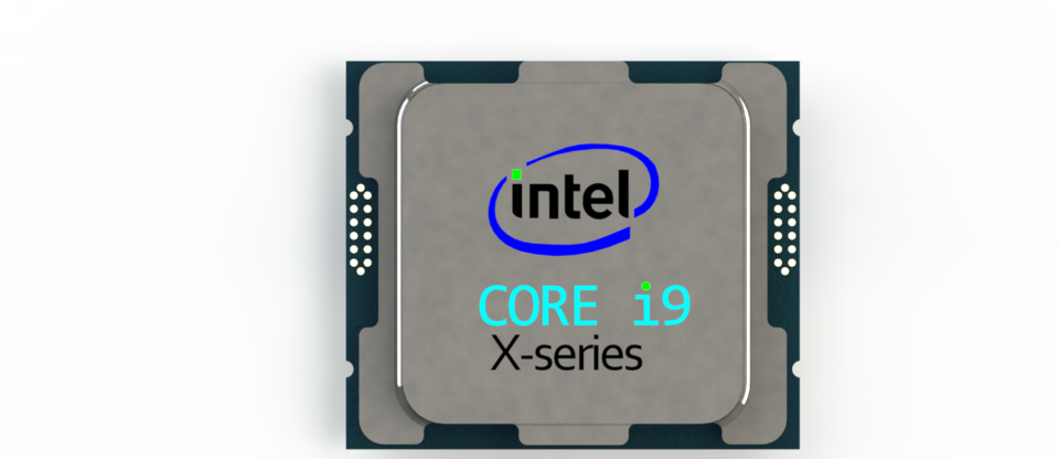 Intel Core I9 X Series Desktop Processor Close Up PNG Image