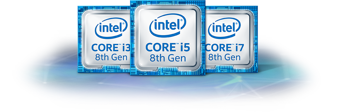 Intel Core Processor Retail Boxes In Multiple Product Generations PNG Graphic