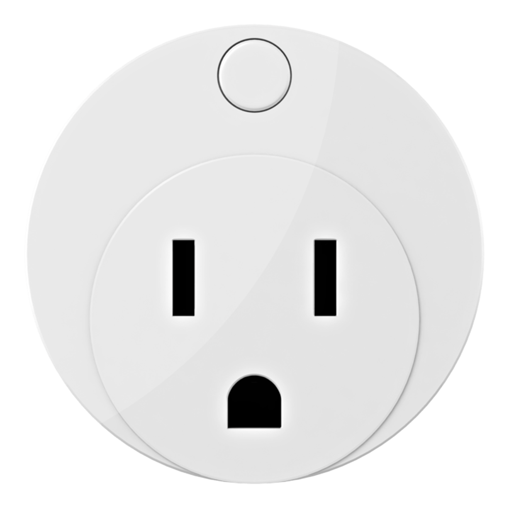 Round White American Electrical Receptacle With Three Pin Holes PNG Icon