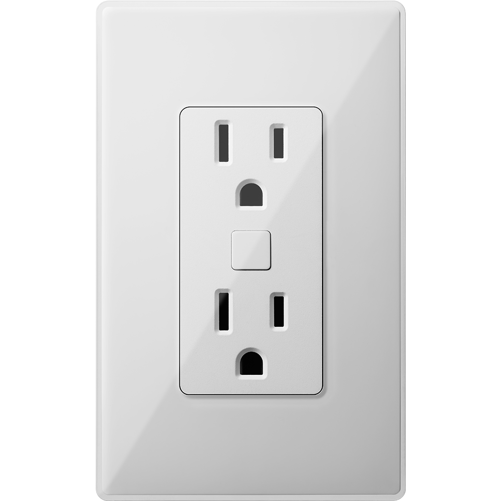 Vertical American Duplex Electrical Outlet With Two Receptacles PNG Photo