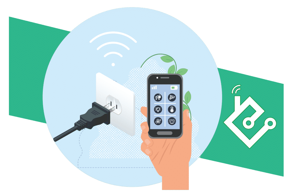 Smart Plug Wireless Outlet Controlled By Smartphone App PNG Illustration
