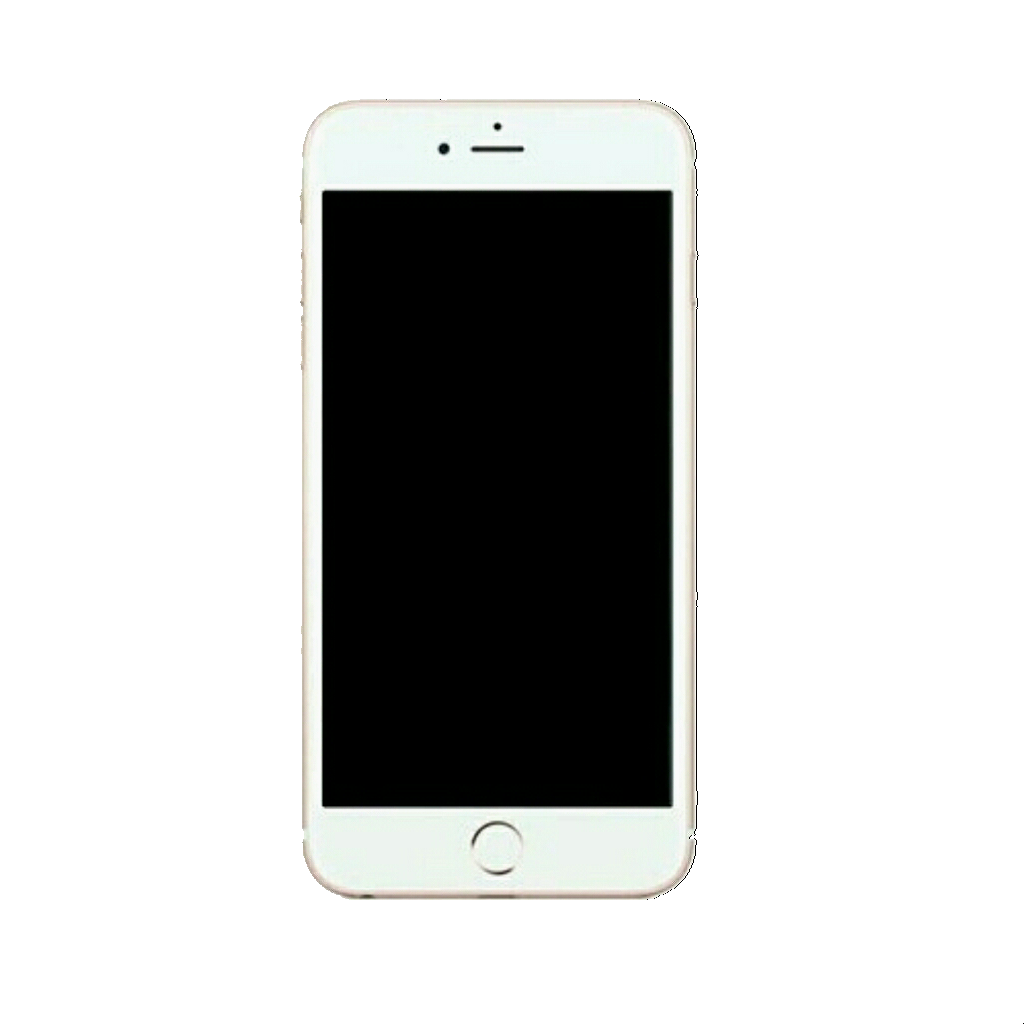 White Smartphone Front View With Black Screen And Home Button PNG Image