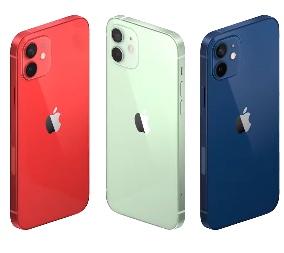 Red Green And Blue Smartphone Rear Covers With Dual Cameras PNG Product Image