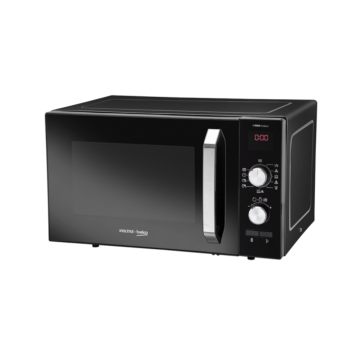 Black Compact Countertop Microwave Oven With Side Controls PNG Product Photo