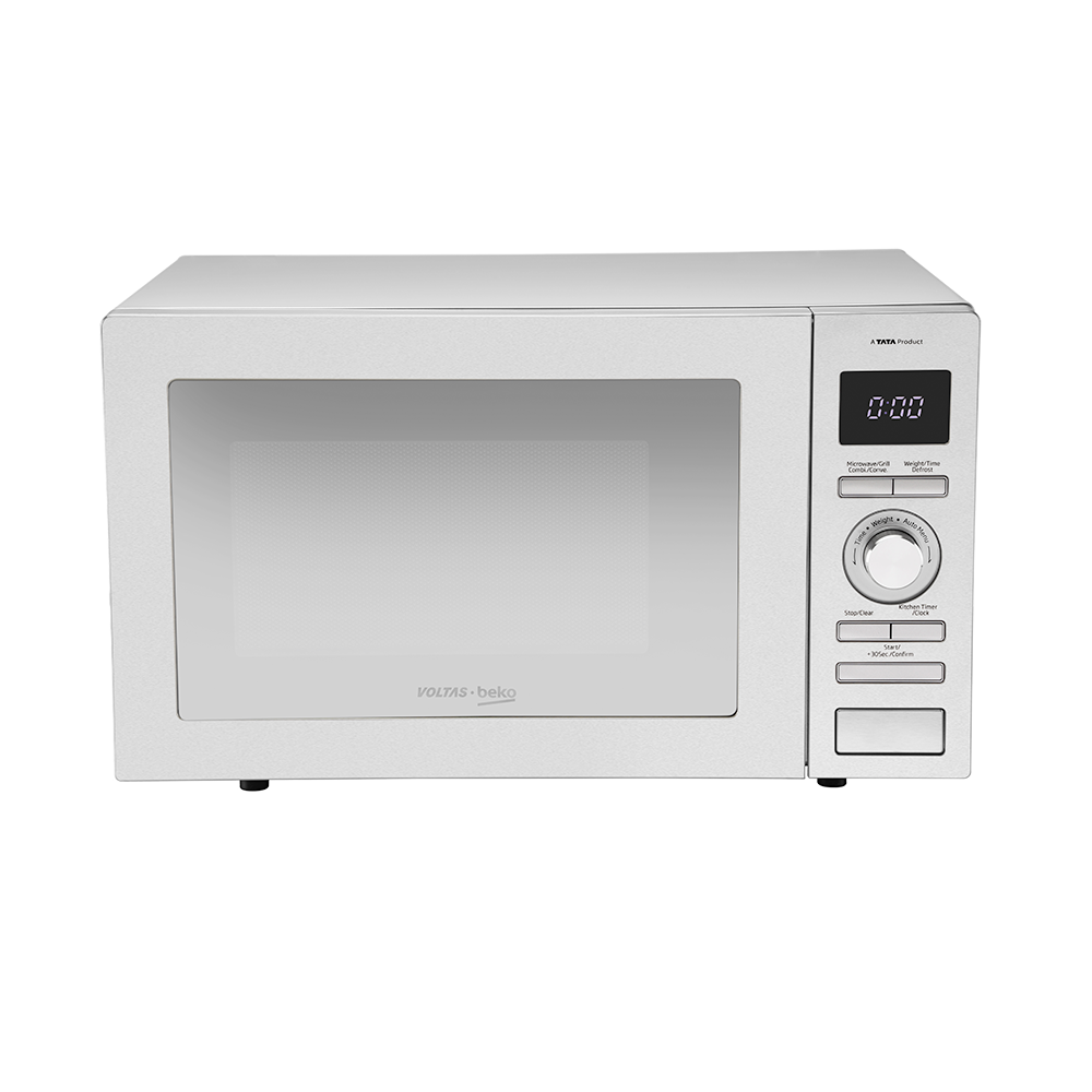 White Compact Microwave With Simple Side Control Buttons PNG Product Photo