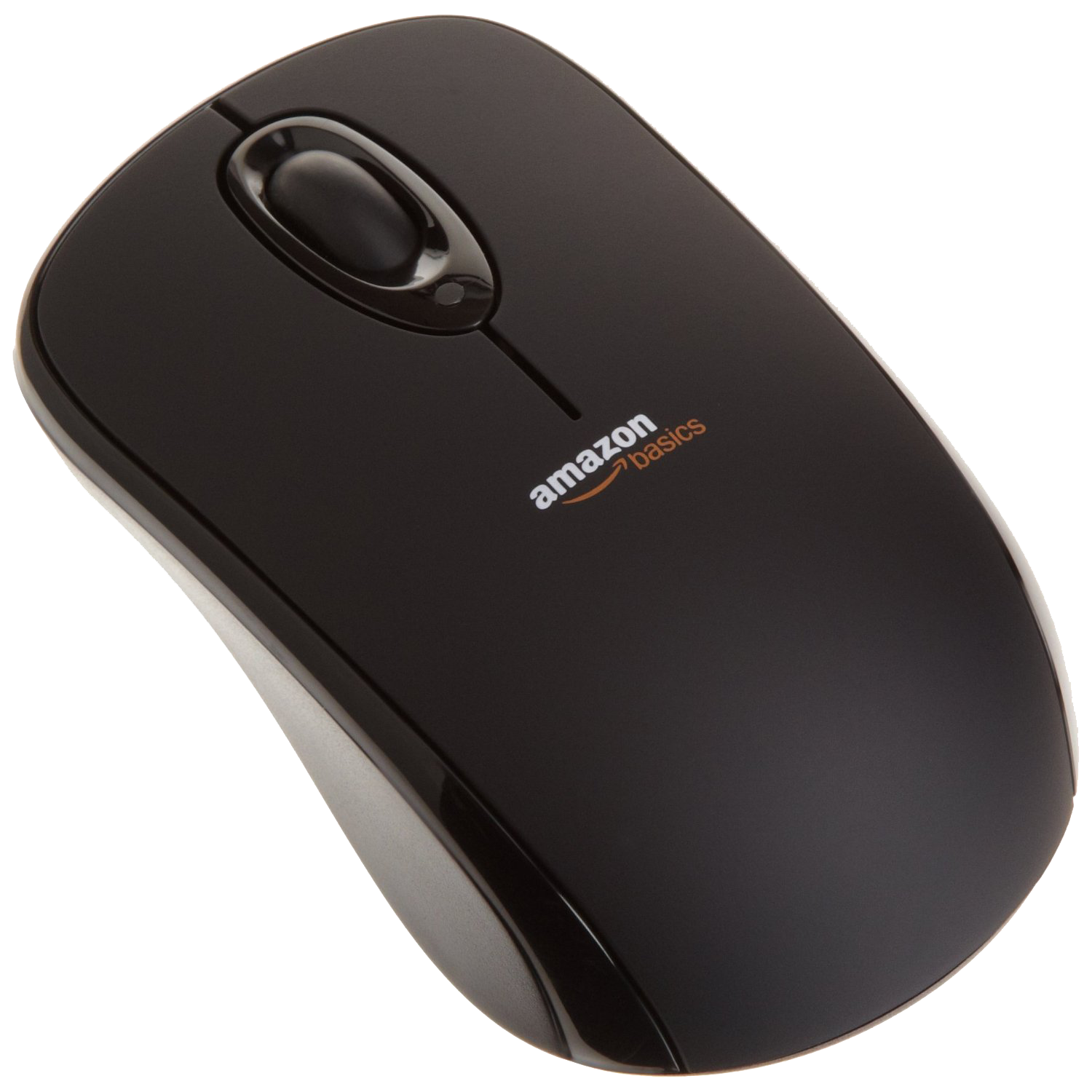 Black Wireless Mouse With Compact Ergonomic Shape PNG Product Photo