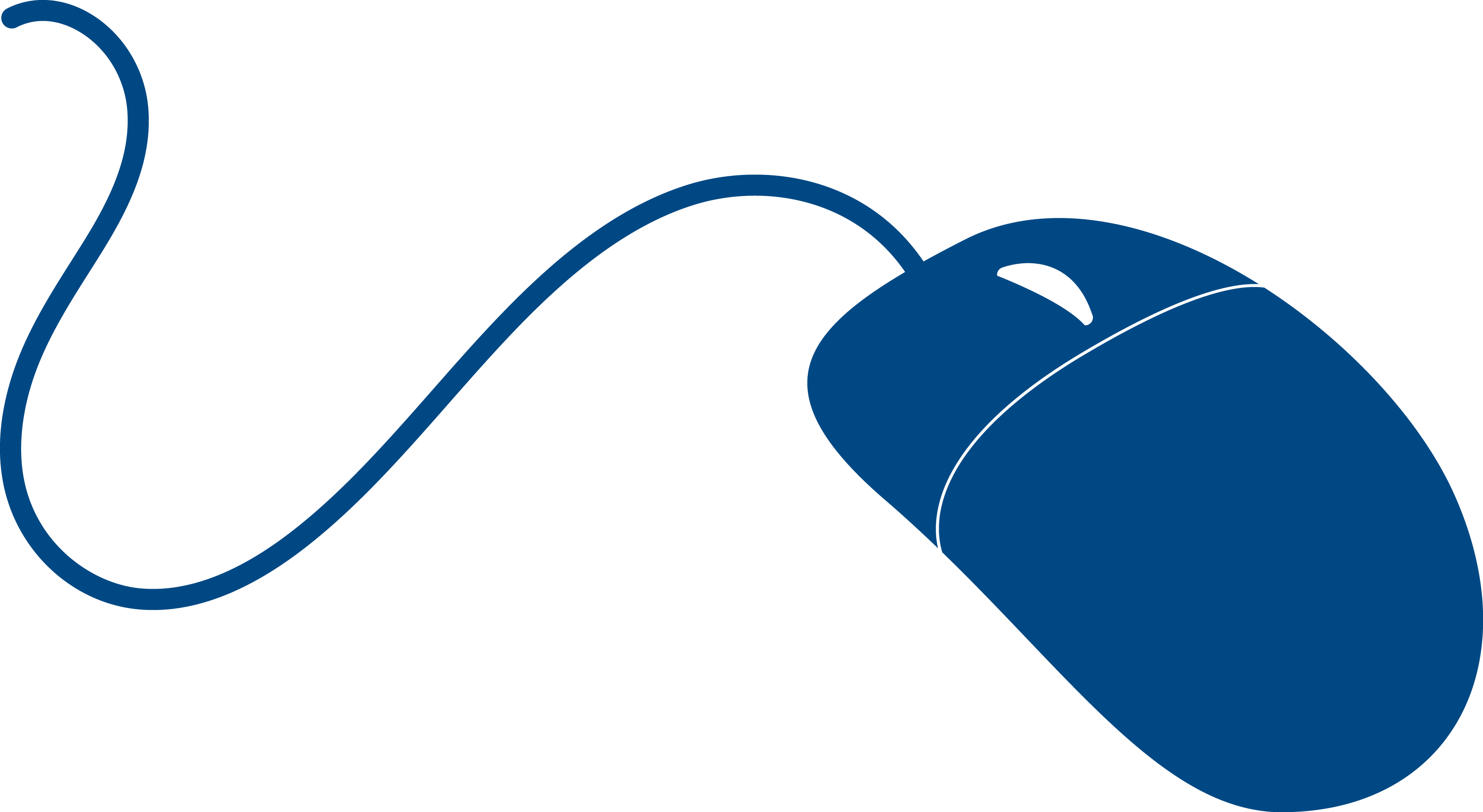 Blue Computer Mouse Cartoon With Long Curved Wire Transparent PNG Illustration