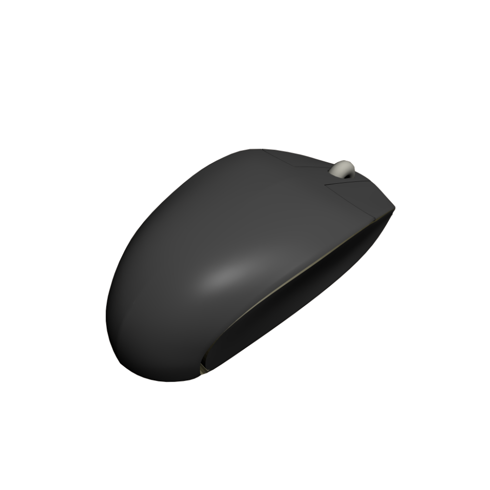 Compact Black Wireless Mouse With Minimal Smooth Design PNG Product Image