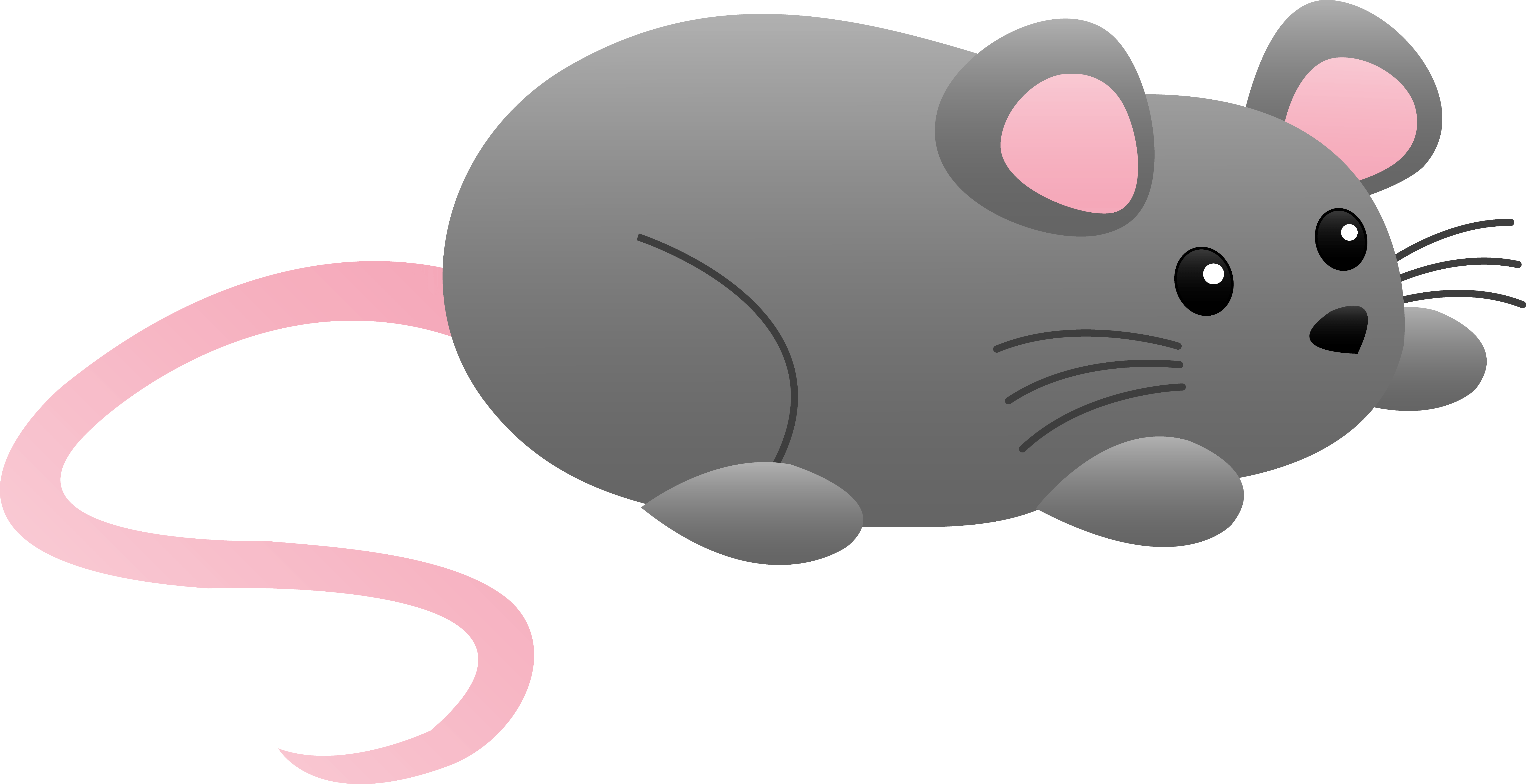 Cute Gray Cartoon Mouse Animal Wearing Headphones With Computer Cable PNG