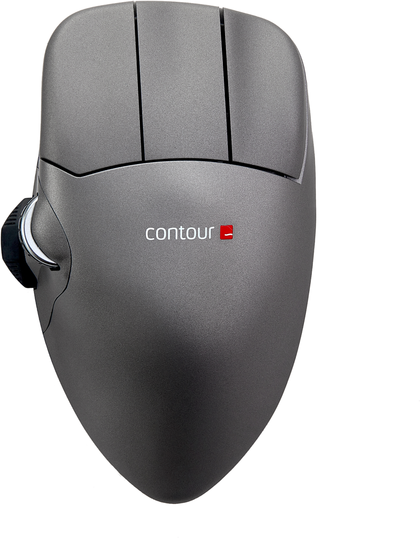 Gray Ergonomic Vertical Wireless Mouse With Thumb Rest PNG Product Image