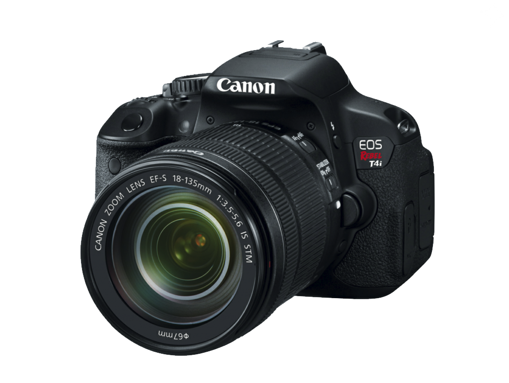 Black Canon Style DSLR Camera With Textured Grip And Zoom Lens Camera Equipment PNG Image