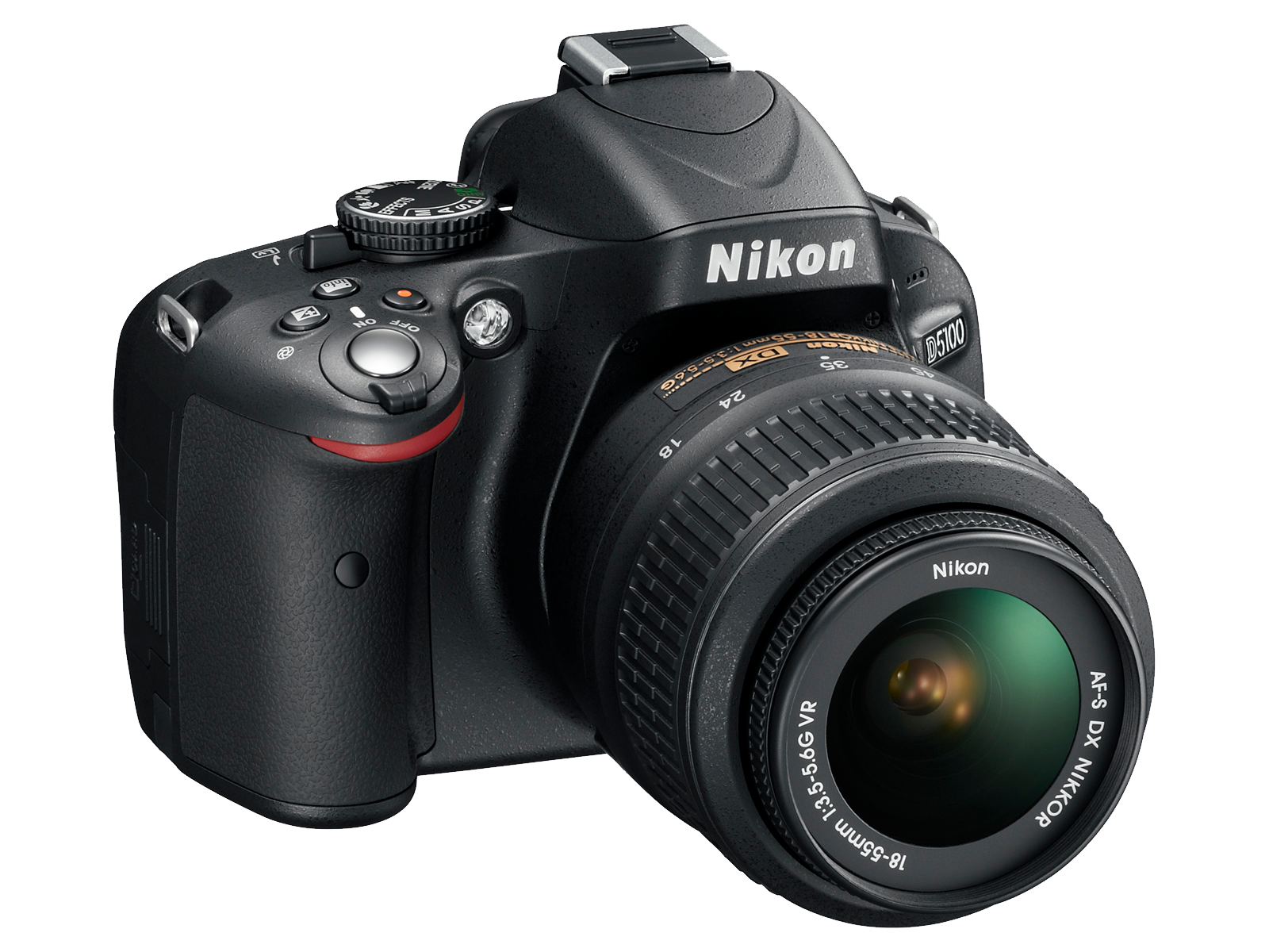 Black Nikon Style DSLR Camera With Detailed Interchangeable Lens Isolated Transparent PNG Image
