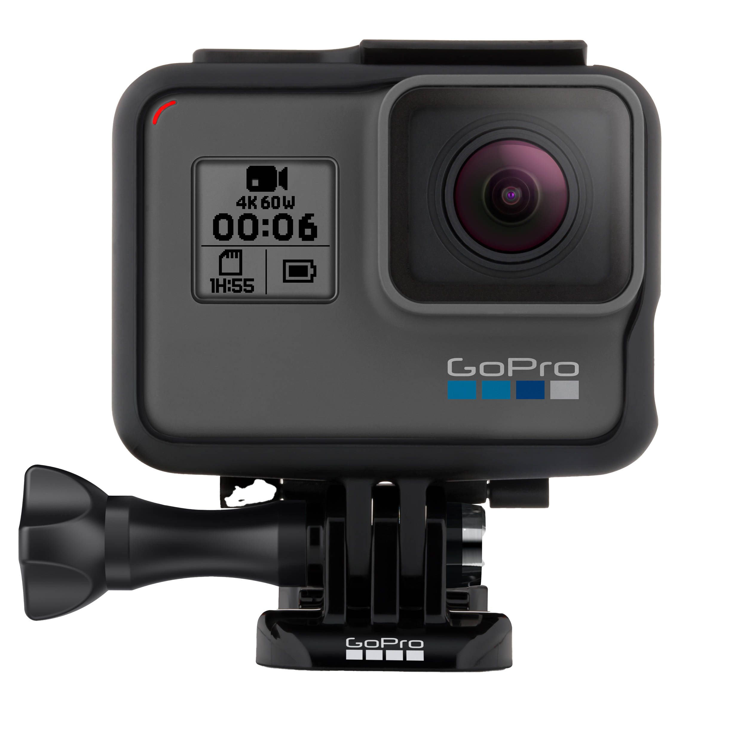 GoPro Style Action Camera With Wide Angle Lens And Screen Isolated Transparent PNG Image