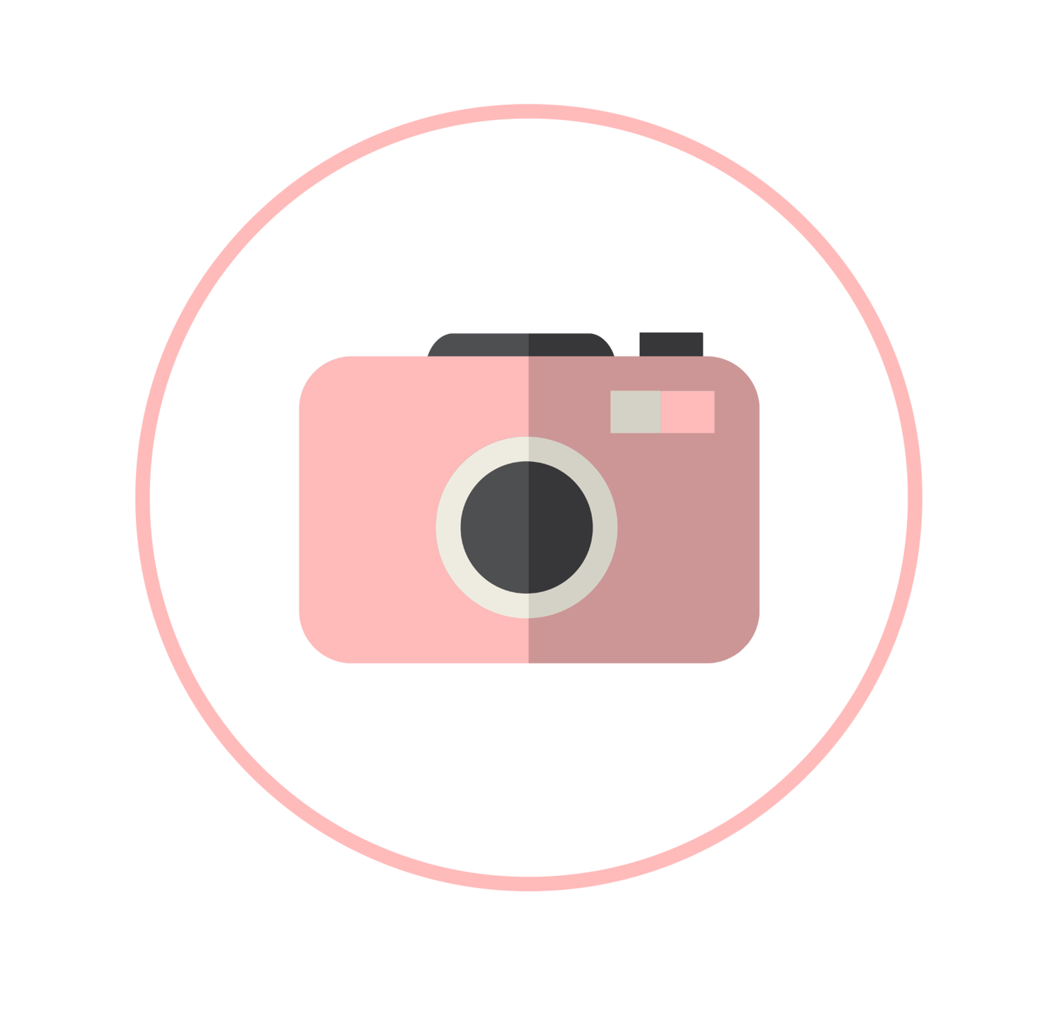 Pink Compact Camera Symbol Inside A Soft Circular Badge Digital Camera Transparent PNG