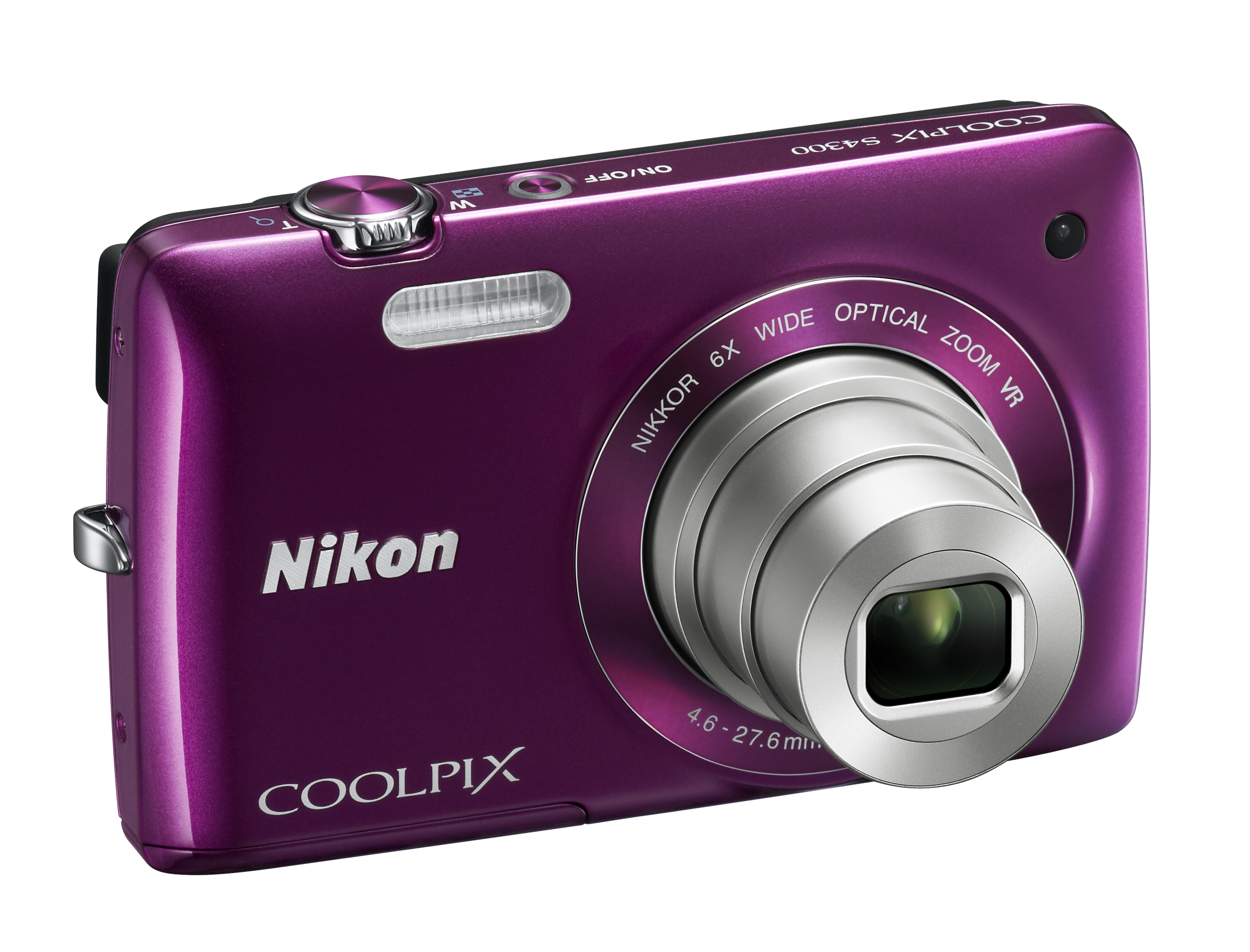 Purple Nikon Style Point And Shoot Compact Digital Camera Isolated Camera PNG Artwork