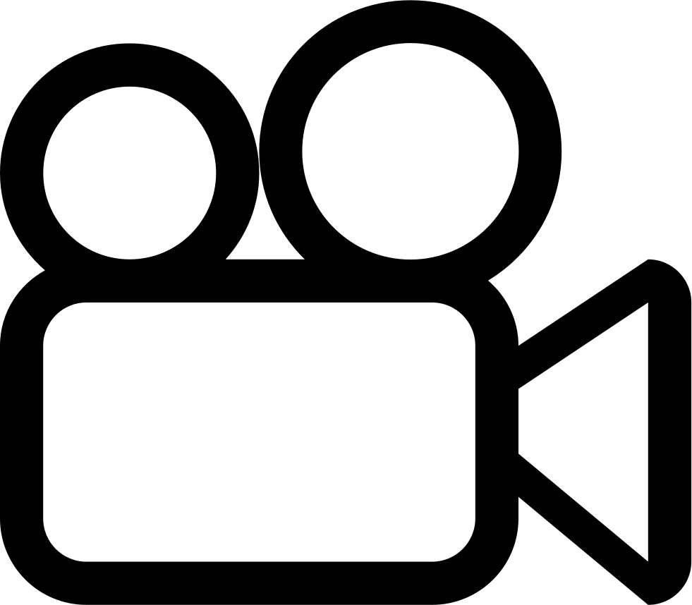 Vintage Film Movie Camera Icon With Two Large Reel Circles Transparent Background PNG Image