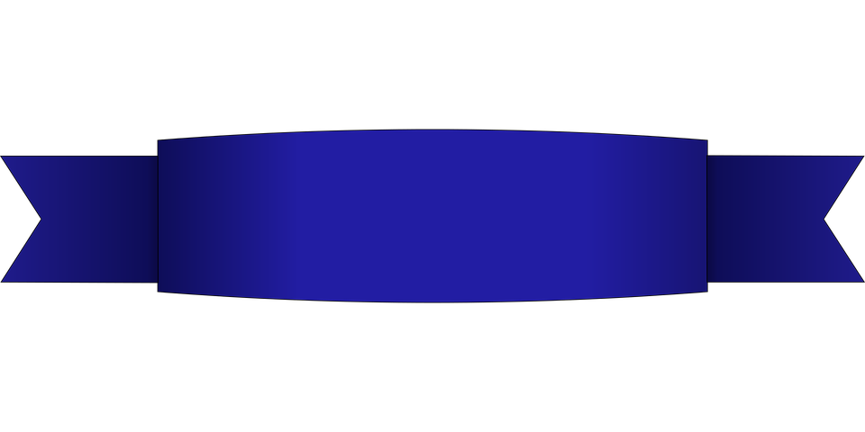 Dark Blue Rectangular Ribbon Label With Folded Pointed Side Tails Blue Ribbon PNG Graphic
