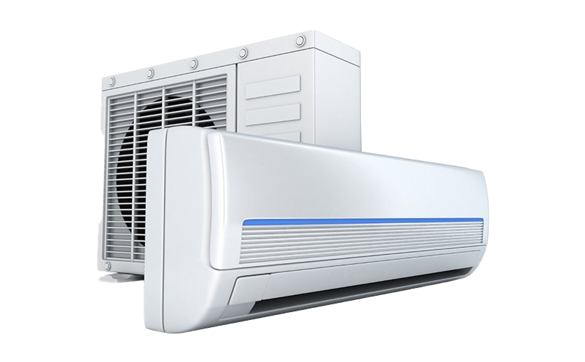 Collection Of White Split System Air Conditioners And Outdoor Condenser Units Transparent PNG Clipart