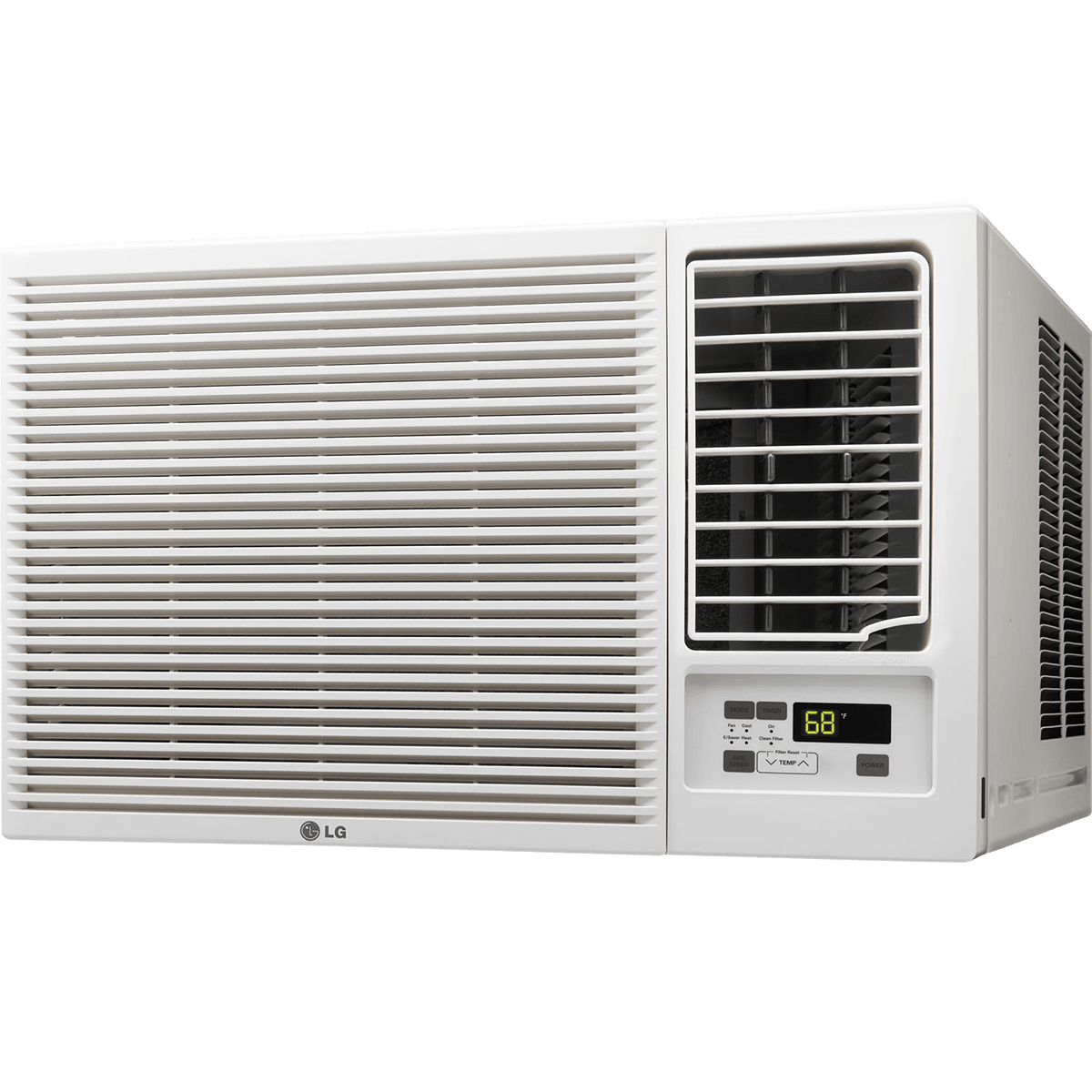 Front View Window Air Conditioner With Side Vents And Dark Control Panel Isolated Transparent PNG Image