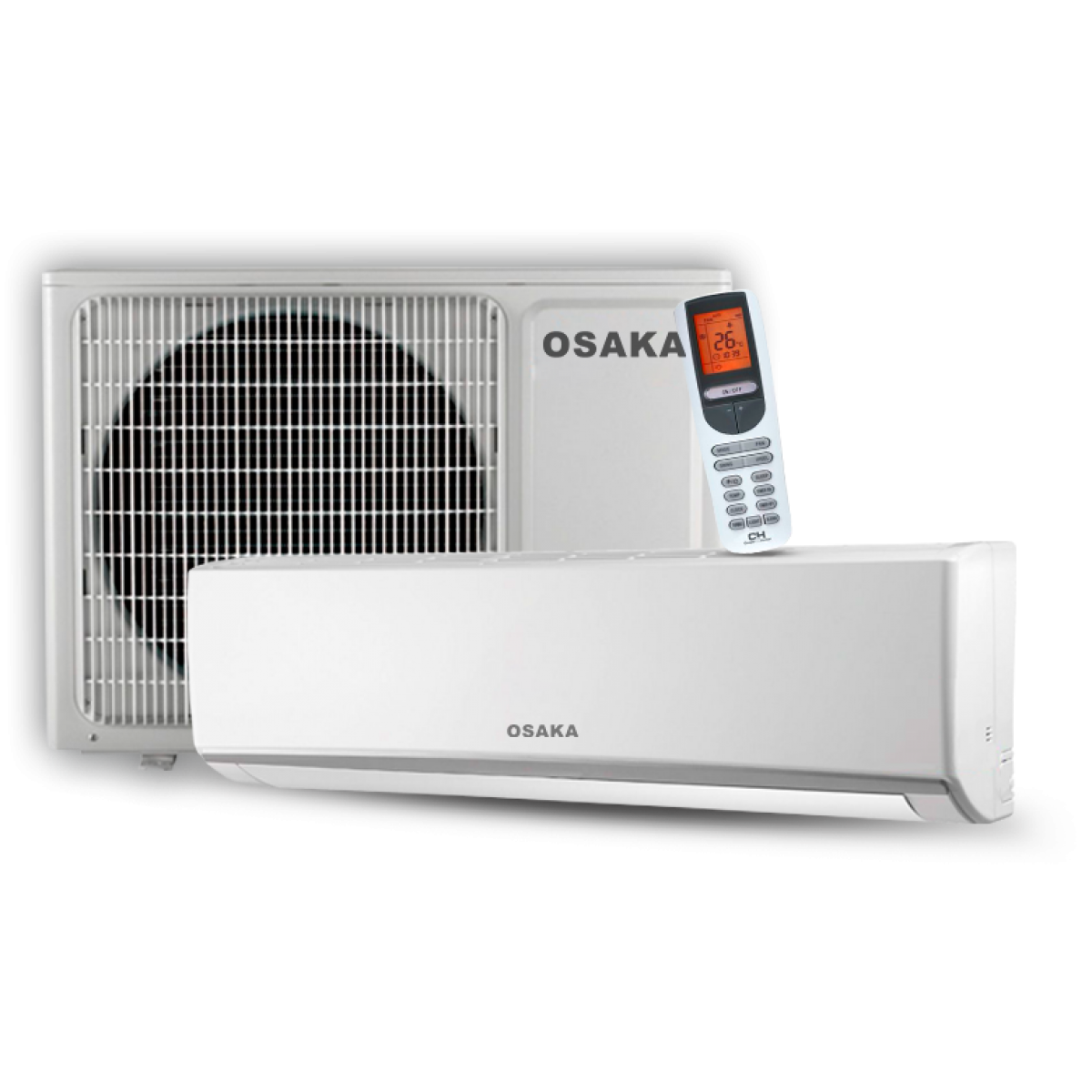 Indoor Wall Air Conditioner And Outdoor Condenser Product Set Transparent Background PNG Image