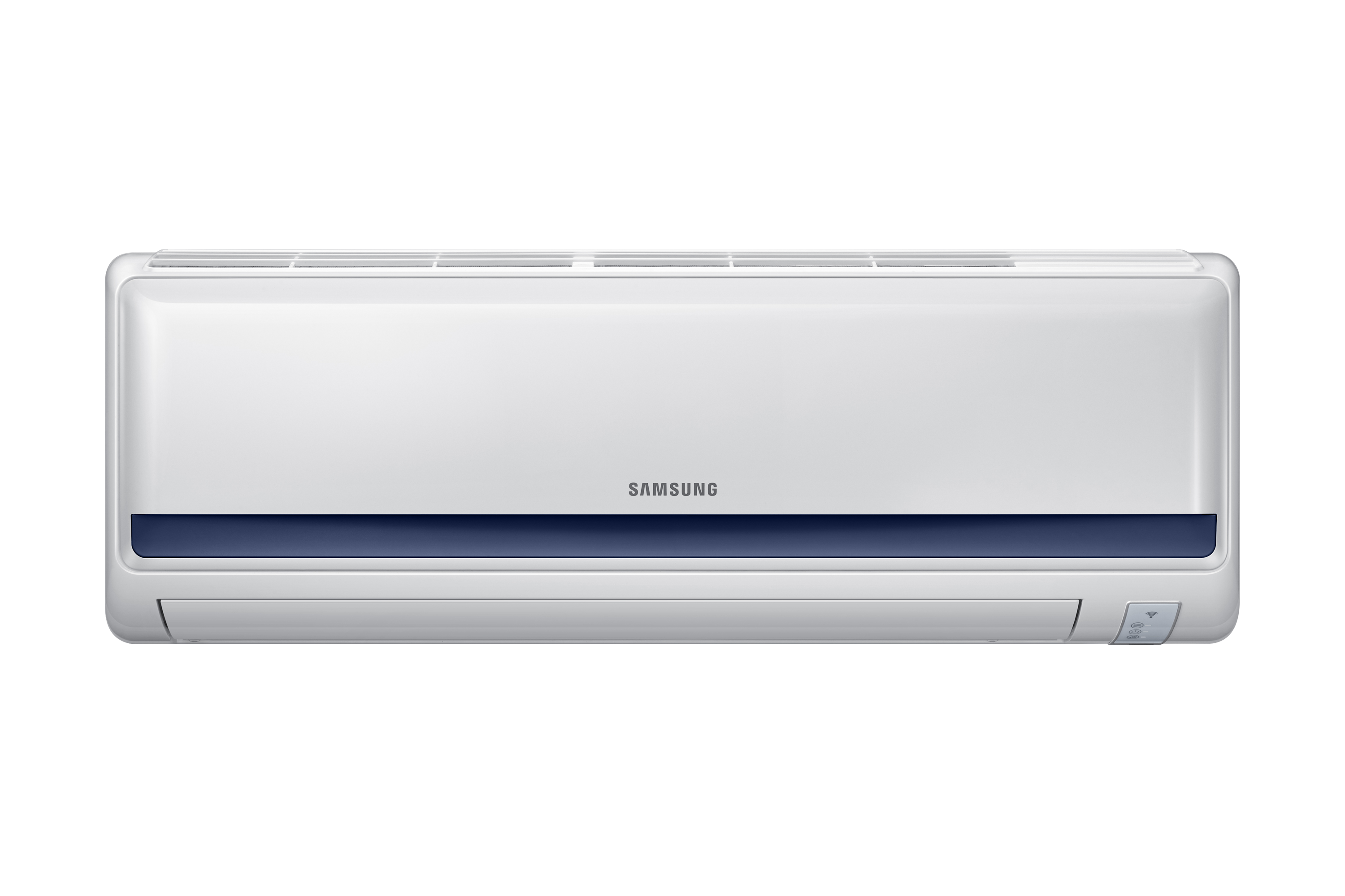 Long White Wall Mounted Air Conditioning Unit With Smooth Front Panel Cooling Appliance Transparent PNG