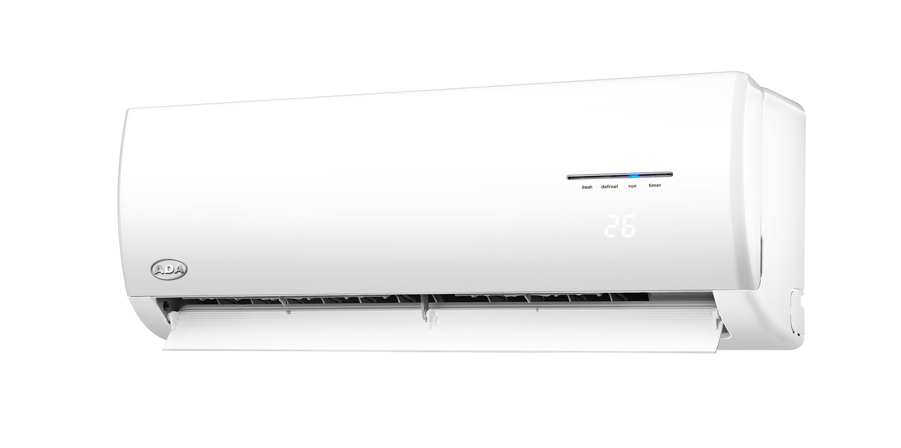 Long White Wall Mounted Split Air Conditioner With Narrow Dark Outlet Cooling Appliance Transparent PNG