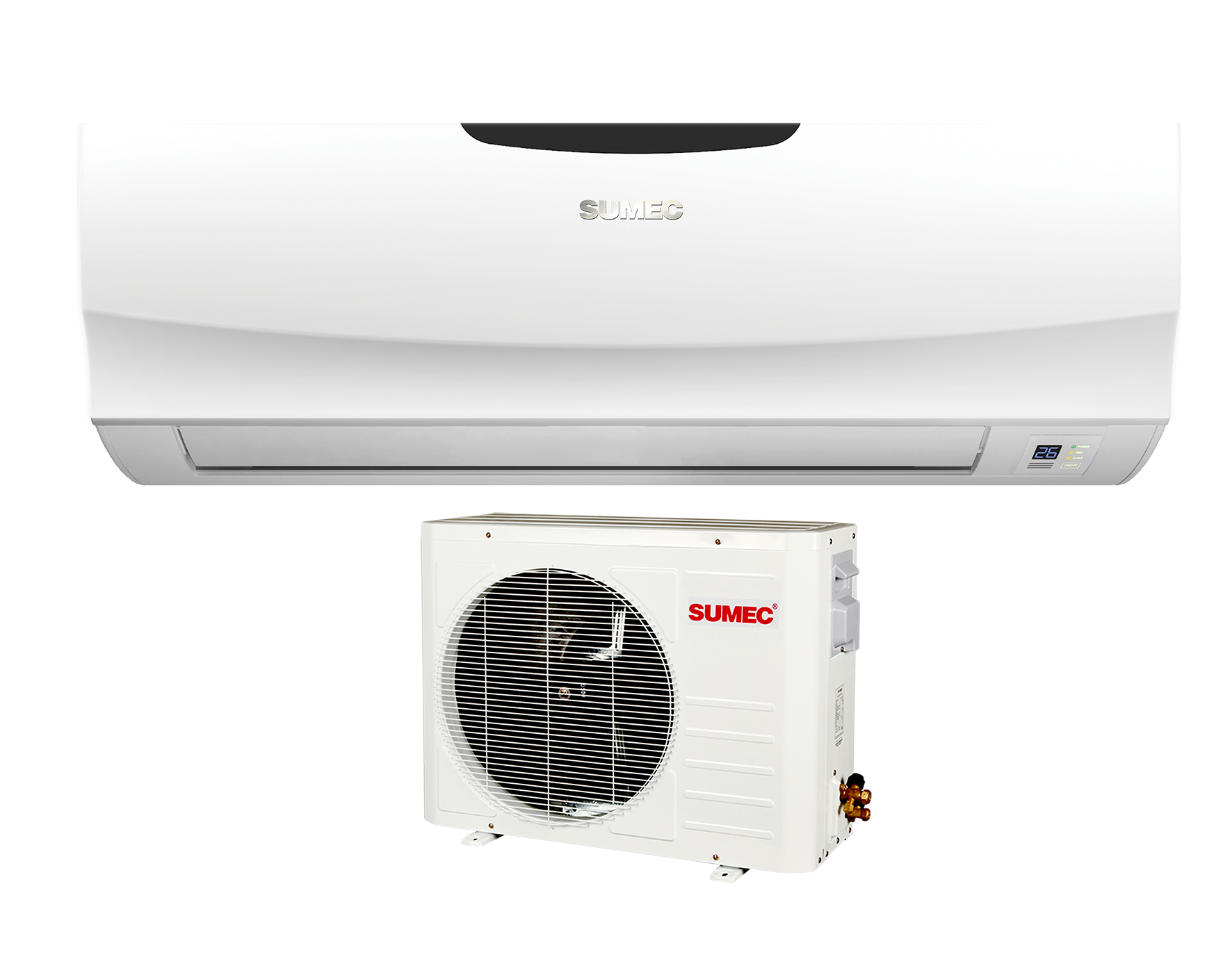 Pair Of White Mini Split Air Conditioner Indoor And Outdoor Units Isolated Transparent PNG Image