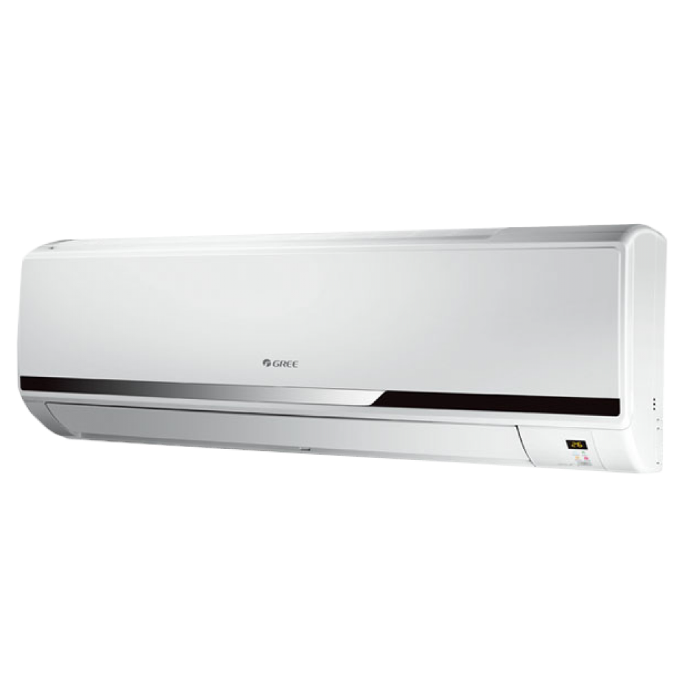 Simple White Wall Mounted Air Conditioner With Wide Front Vent Isolated AC Unit PNG Image