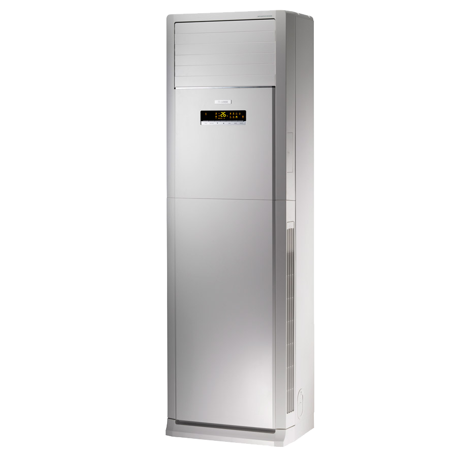 Tall Silver Floor Standing Air Conditioner With Vertical Front Vents Air Conditioner Transparent PNG