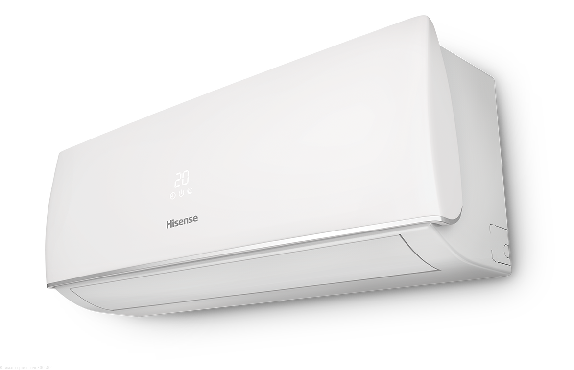 White Curved Wall Mounted Mini Split Air Conditioner With Smooth Front Air Conditioning PNG Graphic