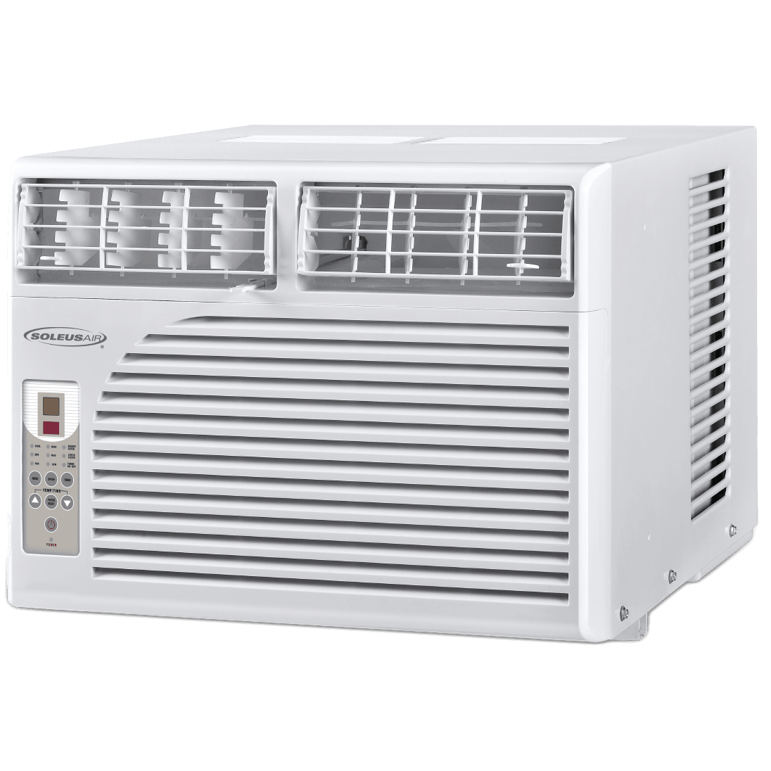 White Window Air Conditioner Front View With Wide Horizontal Ventilation Grille Air Conditioner PNG Illustration