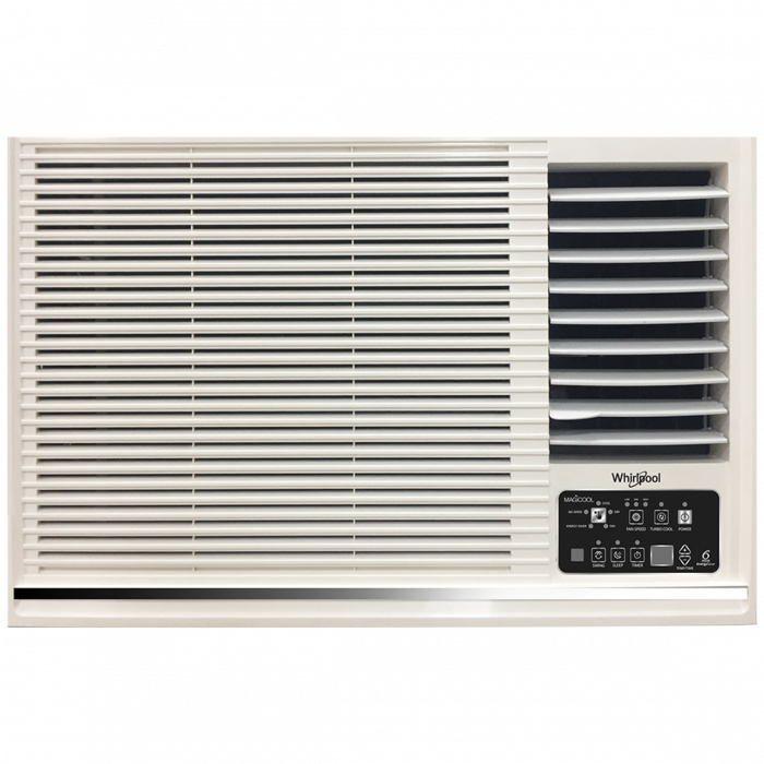 White Window Air Conditioner Front View With Wide Rectangular Vent High Resolution Transparent PNG Image