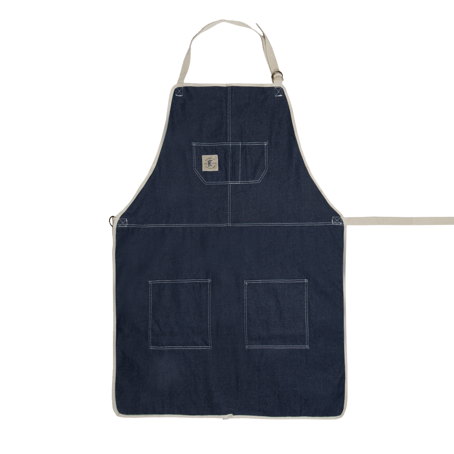 Black Barista Apron With Chest Pocket And Small Front Logo Apron PNG Graphic